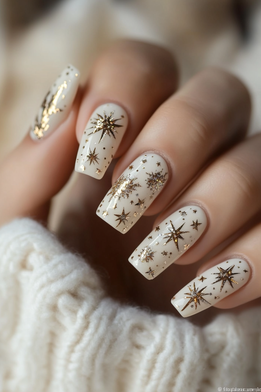12. Constellation Crown (Nail Design Ideas With Stars) - Nail Design Ideas With Stars