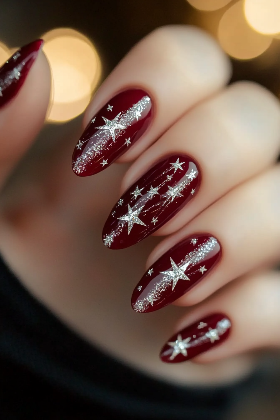 15. Shooting Star Shine (Nail Design Ideas With Stars) - Nail Design Ideas With Stars