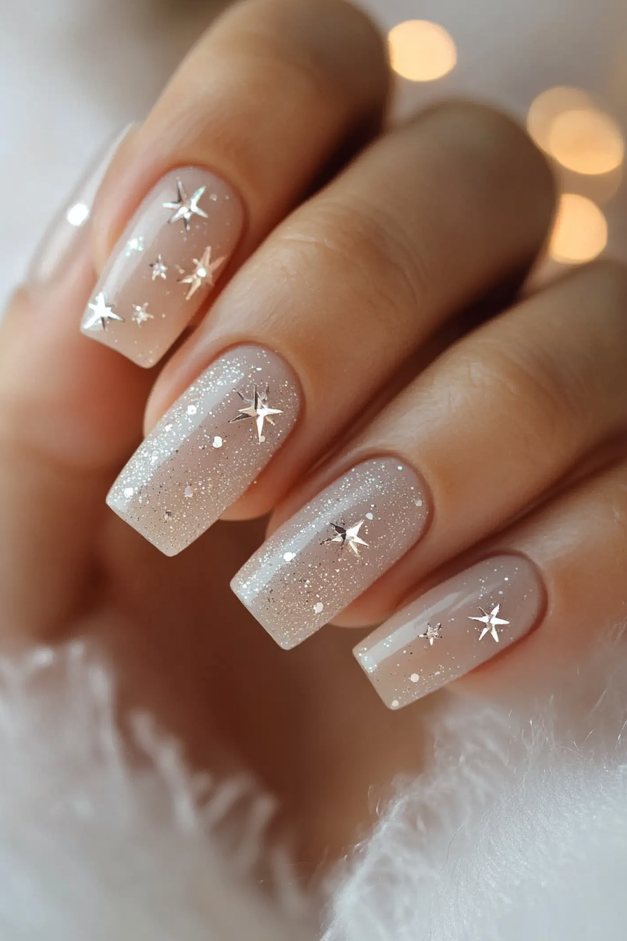 20. Dusted in Stardust (Nail Design Ideas With Stars) - Nail Design Ideas With Stars