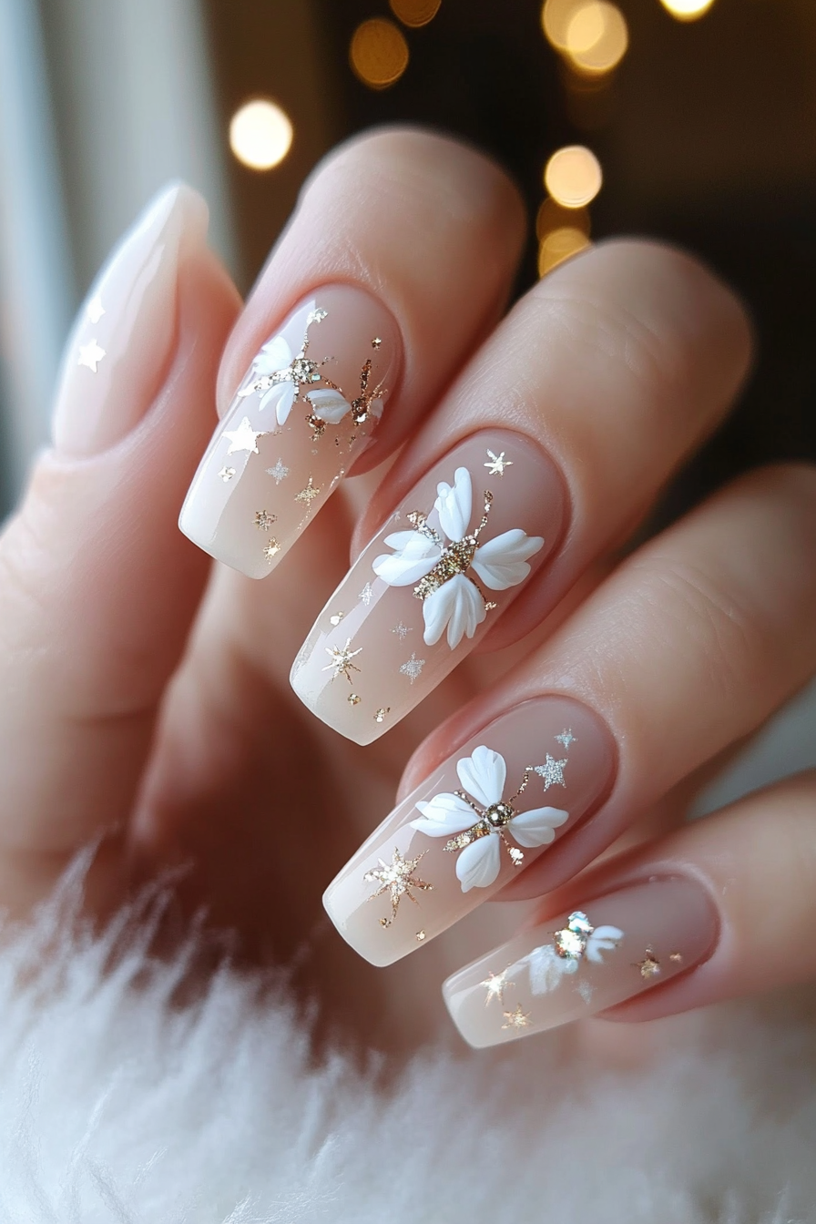 4. Celestial Butterflies (Butterfly Nail Design Ideas) - Butterfly Nail Design Ideas