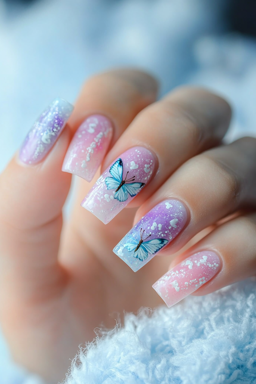 2. Butterfly Dreamscape (Butterfly Nail Design Ideas) - Butterfly Nail Design Ideas